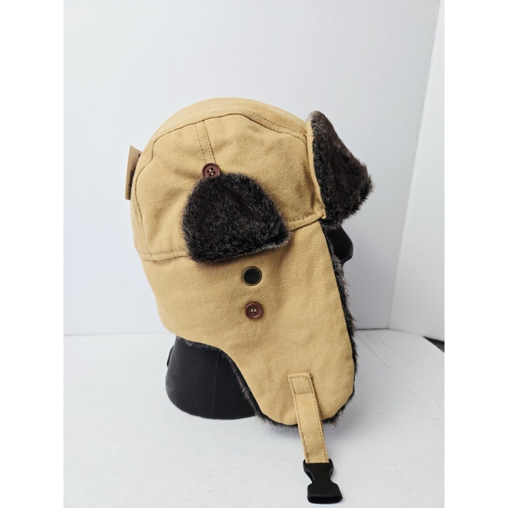 Broner Winter hat Brown ear flaps 41517 brown fuzzy inside NWT one size